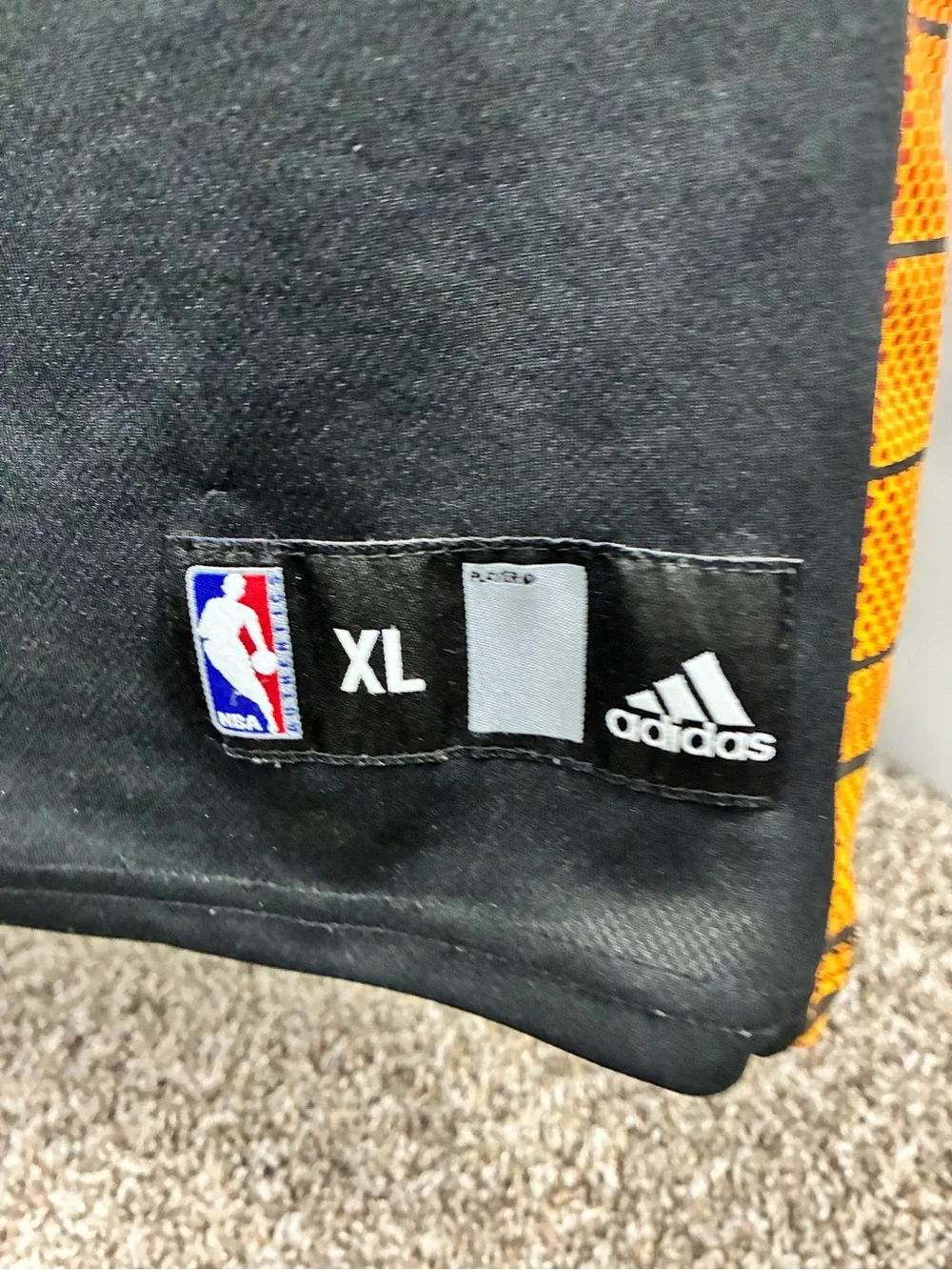 ADIDAS MIAMI HEAT BLACK ORANGE JERSEY LEBRON JAMES #6 2011-2012 (RARE)